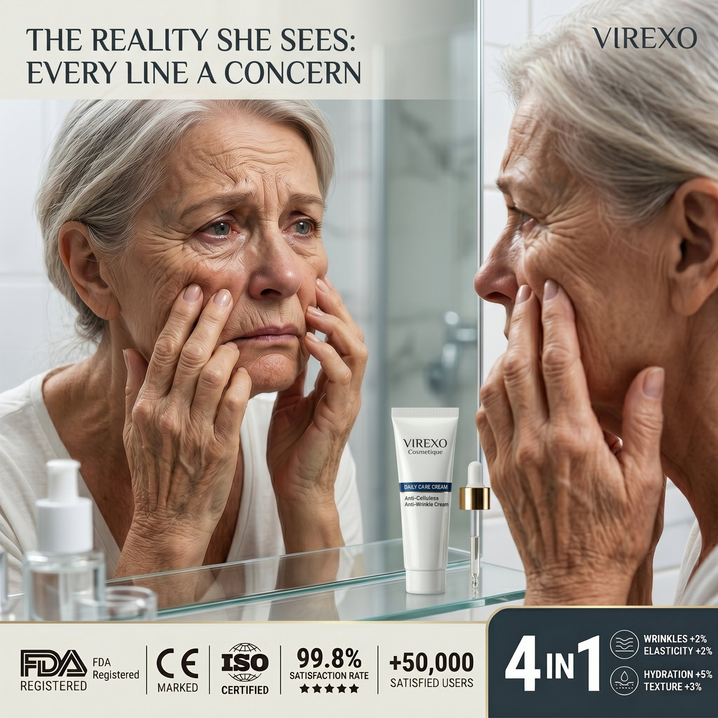 Dermatologist‑Approved Anti‑Wrinkle Revolution“Collagen + Fullerene Virexo Essence Creams”